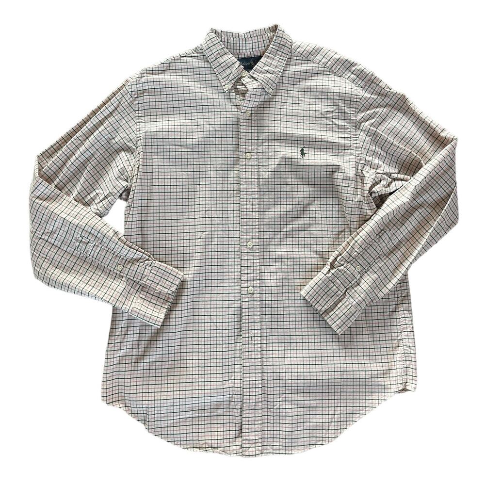 Ralph Lauren Men’s Large Classic Fit Collared Button Up Striped